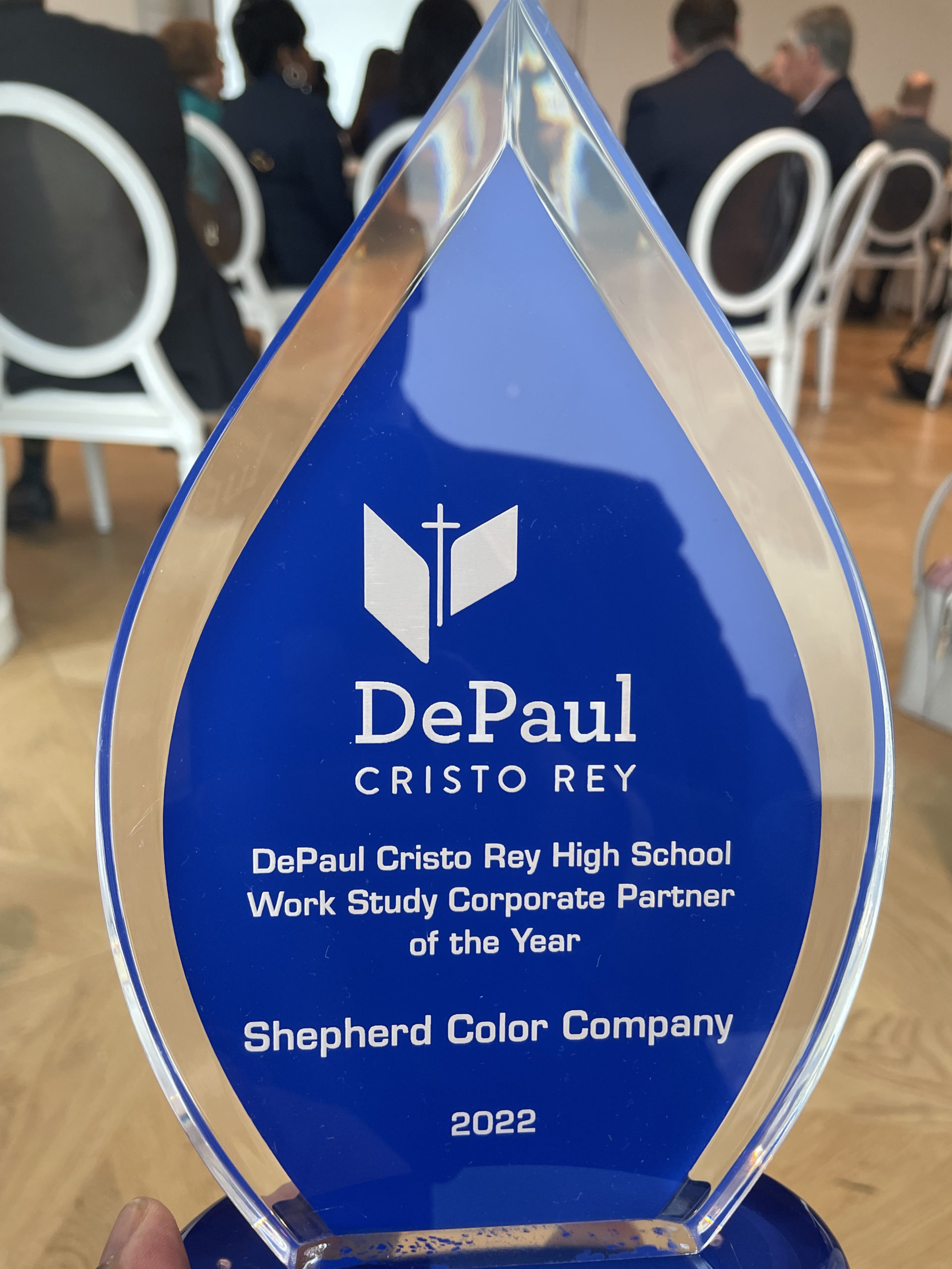 Award given to Shepherd Color for 2022 Corporate Partner of the Year